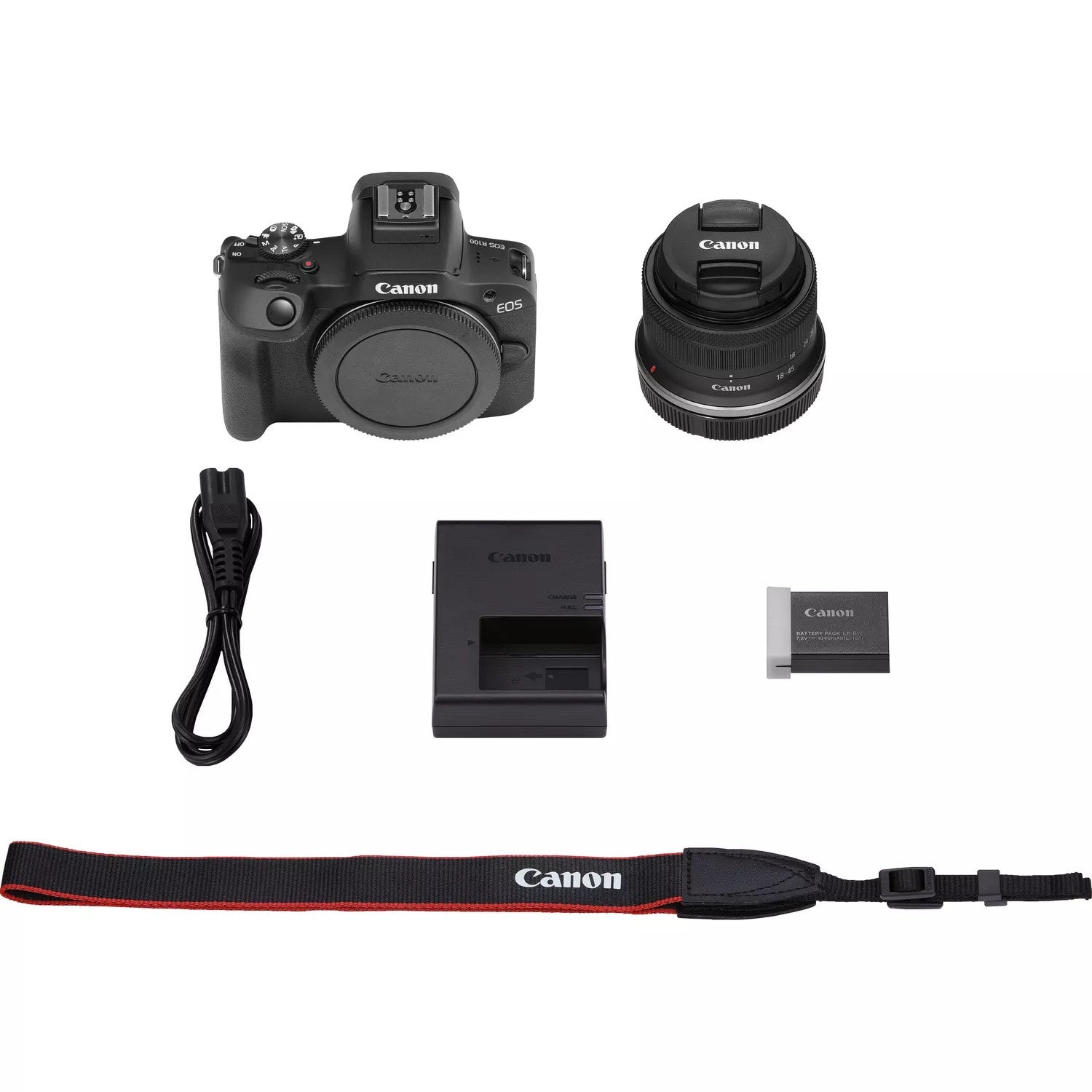 Canon EOS R100 RF-S 18-45mm Fotocamera Macchina Fotografica F4.5-6.3 IS STM Kit MILC 24,1 MP CMOS 6000 x 4000 Pixel Nero