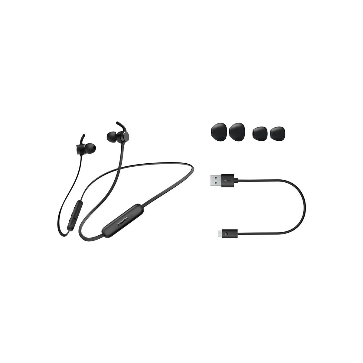 Philips Serie 1000 TAE1209BK/00 cuffia e auricolare Wireless In-ear, Passanuca Chiamate Musica SportTutti i giorni Bluetooth Nero
