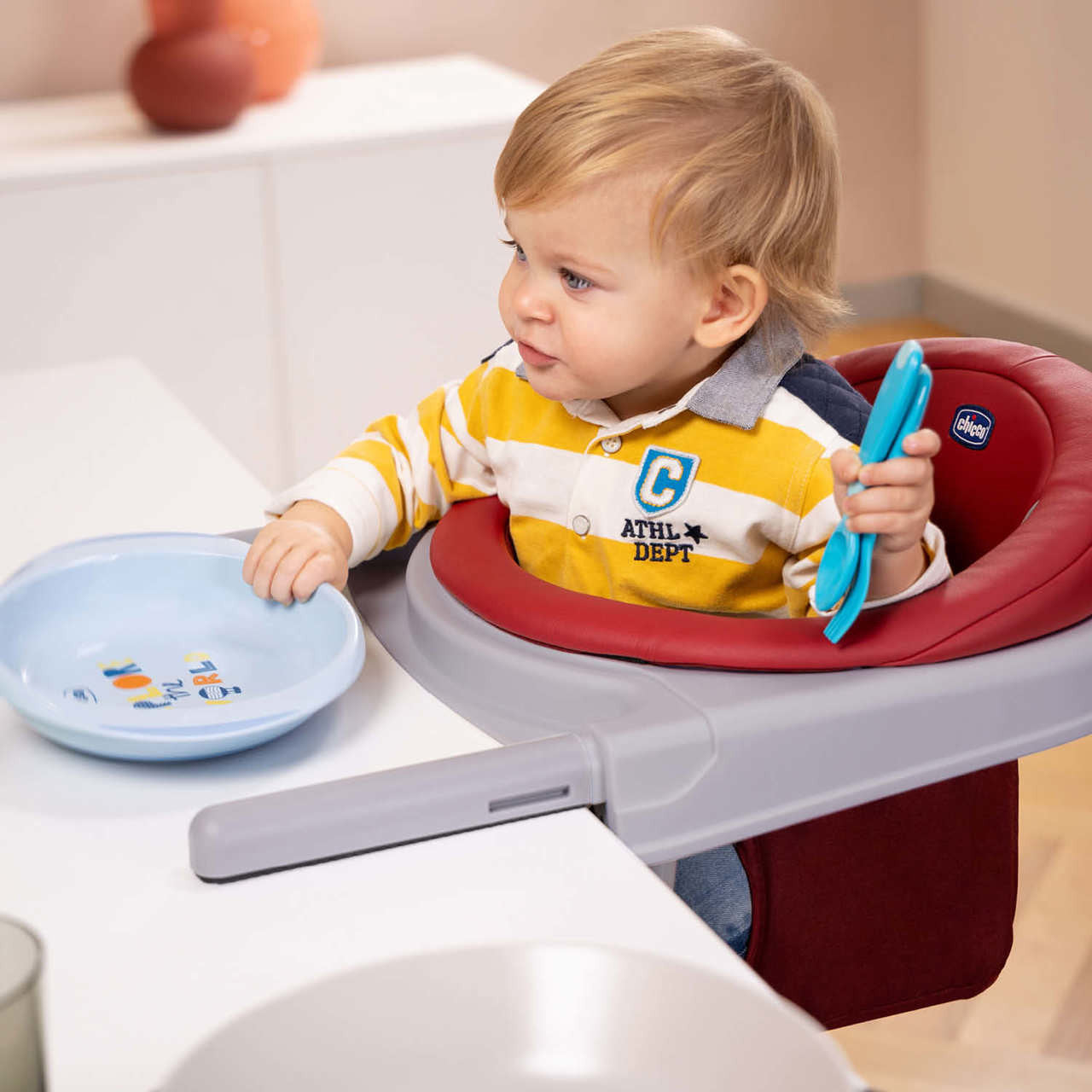 Chicco 00087057850000 seggiolone Sedia da tavolo per bambino da aggancio Seduta imbottita Grigio