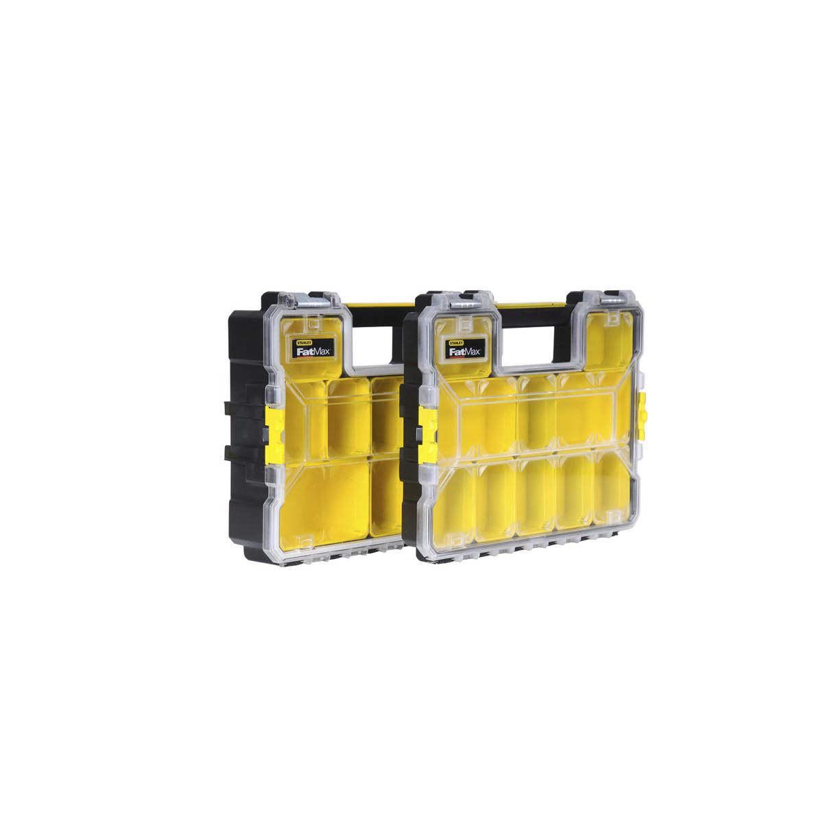 Stanley 1-97-518 Cassetta degli attrezzi Scatola per minuteria Plastica Nero, Trasparente, Giallo