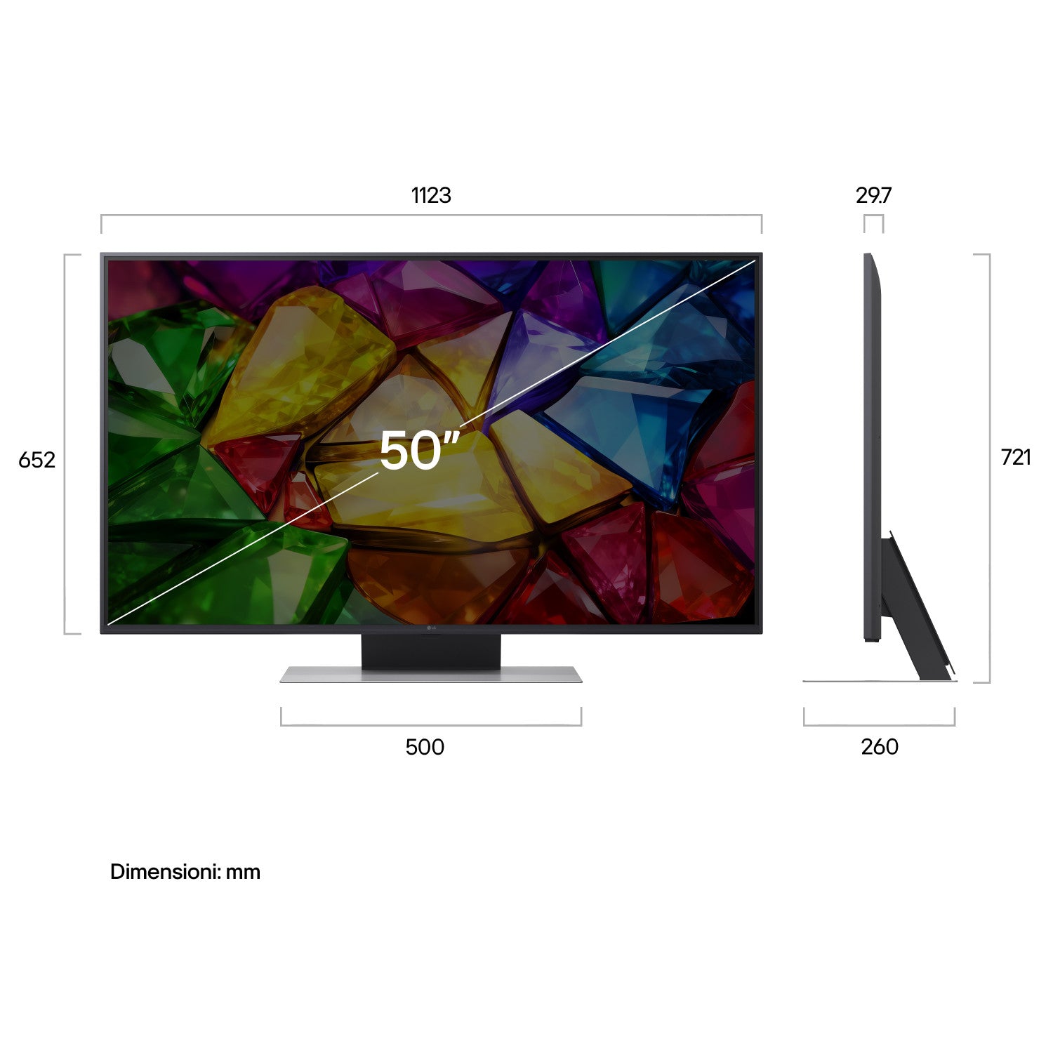 LG Mini RGB 50pollici Serie MRGB87 50MRGB87B6B, 4K, RGB Primary Color Pro, Dolby Vision, Motion Booster 288, SMART TV 2026