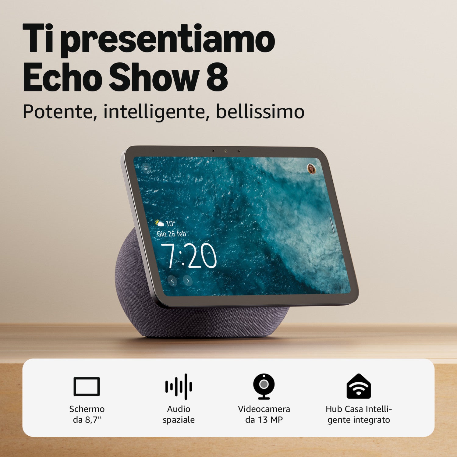 Amazon Echo Show 8 Smart screen Speaker Antracite