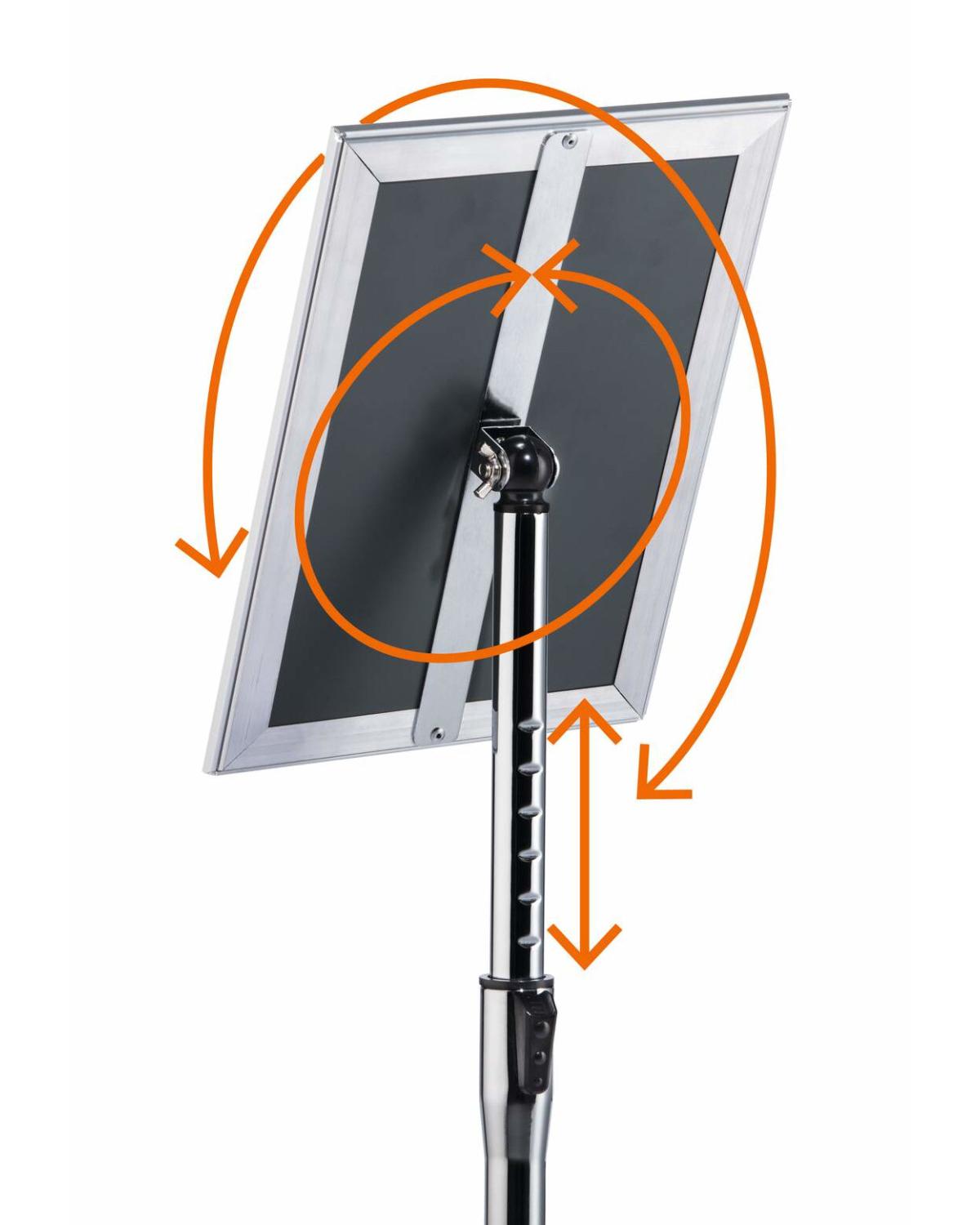 Durable 479923 stand informativo e supporto per brochure A3 Alluminio, Plastica, Acciaio Argento