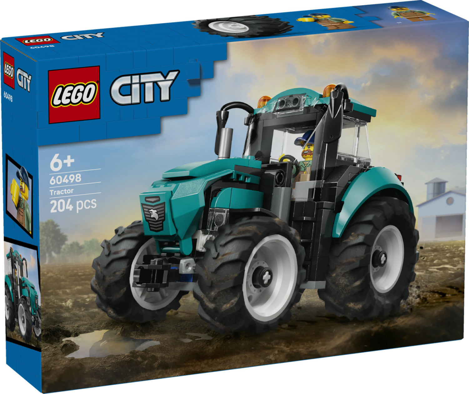 LEGO City Trattore 60498 Set da Costruzione 204 Pezzi con Minifigure per Bambini 6 Anni
