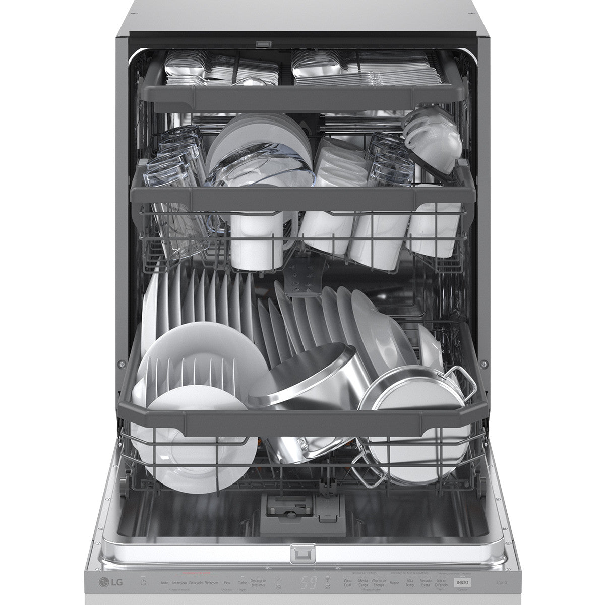 LG QuadWash DB375TXSW Lavastoviglie a scomparsa totale Classe A 14 coperti Vapore Wi-Fi