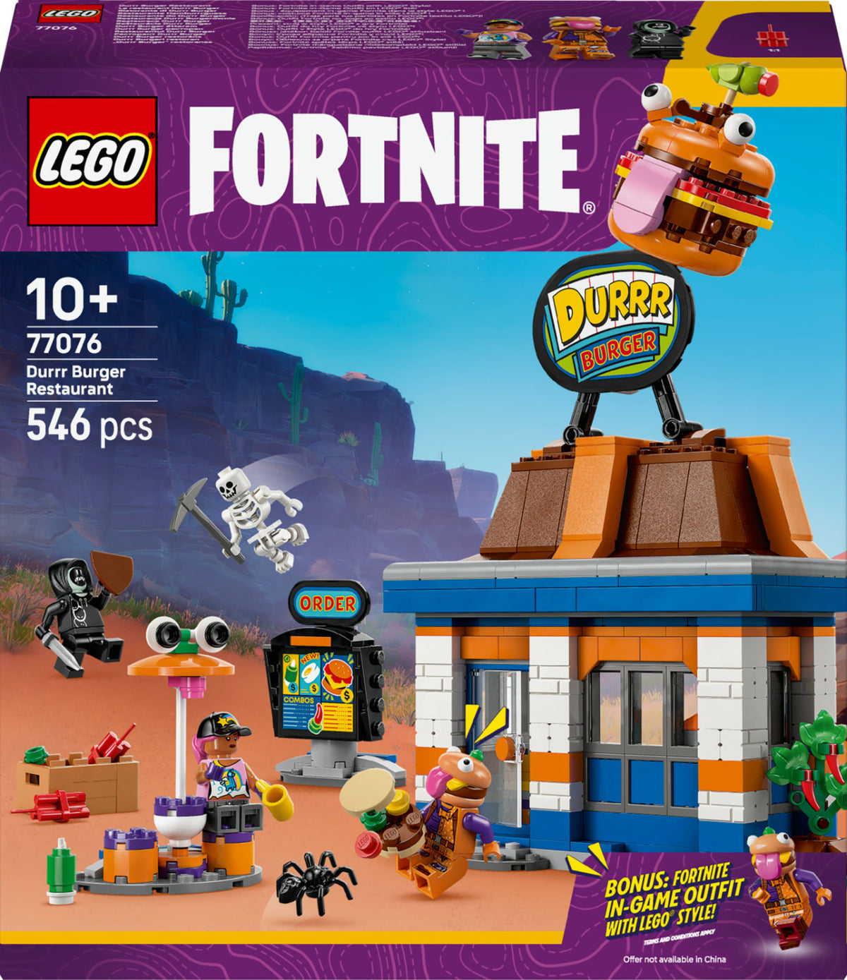 LEGO Fortnite Ristorante di Durrr Burger 77076 Set Costruzioni 546 Pezzi