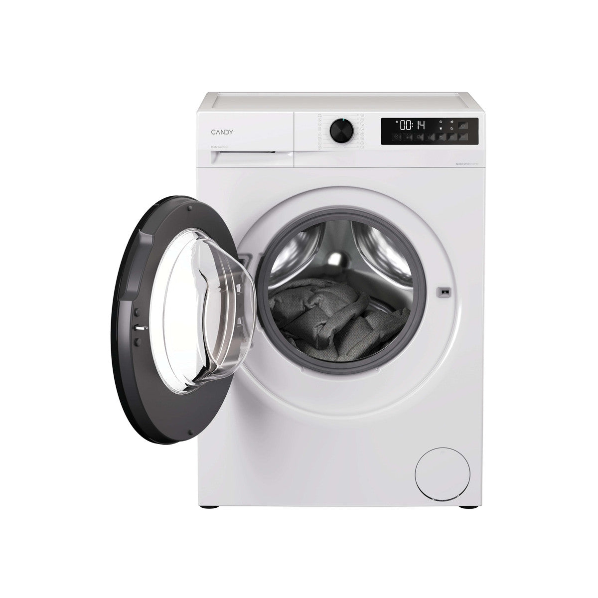 Candy ProWash 300, Lavatrice Carica Frontale 9 KG, 20 più efficente della classe A, 1400 giri, Bianco, Inverter, Fresh Vapor, 8 Cicli Rapidi, GD 49G8-S