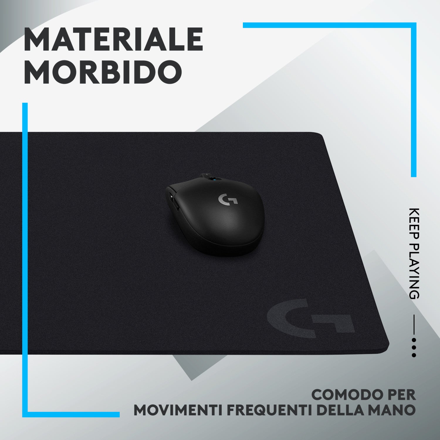 Tappetino Mouse da Gioco da Computer Logitech G 943 000799 G640 Nero