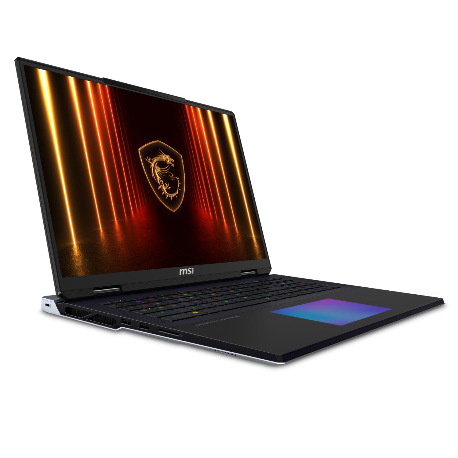 MSI Titan 18 HX A2WJ-1079IT Intel Core Ultra 9 290HX Plus Computer portatile 45,7 cm (18") UHD+ 64 GB DDR5-SDRAM 2 TB SSD NVIDIA GeForce RTX 5090 Wi-Fi 7 (802.11be) Windows 11 Home Nero