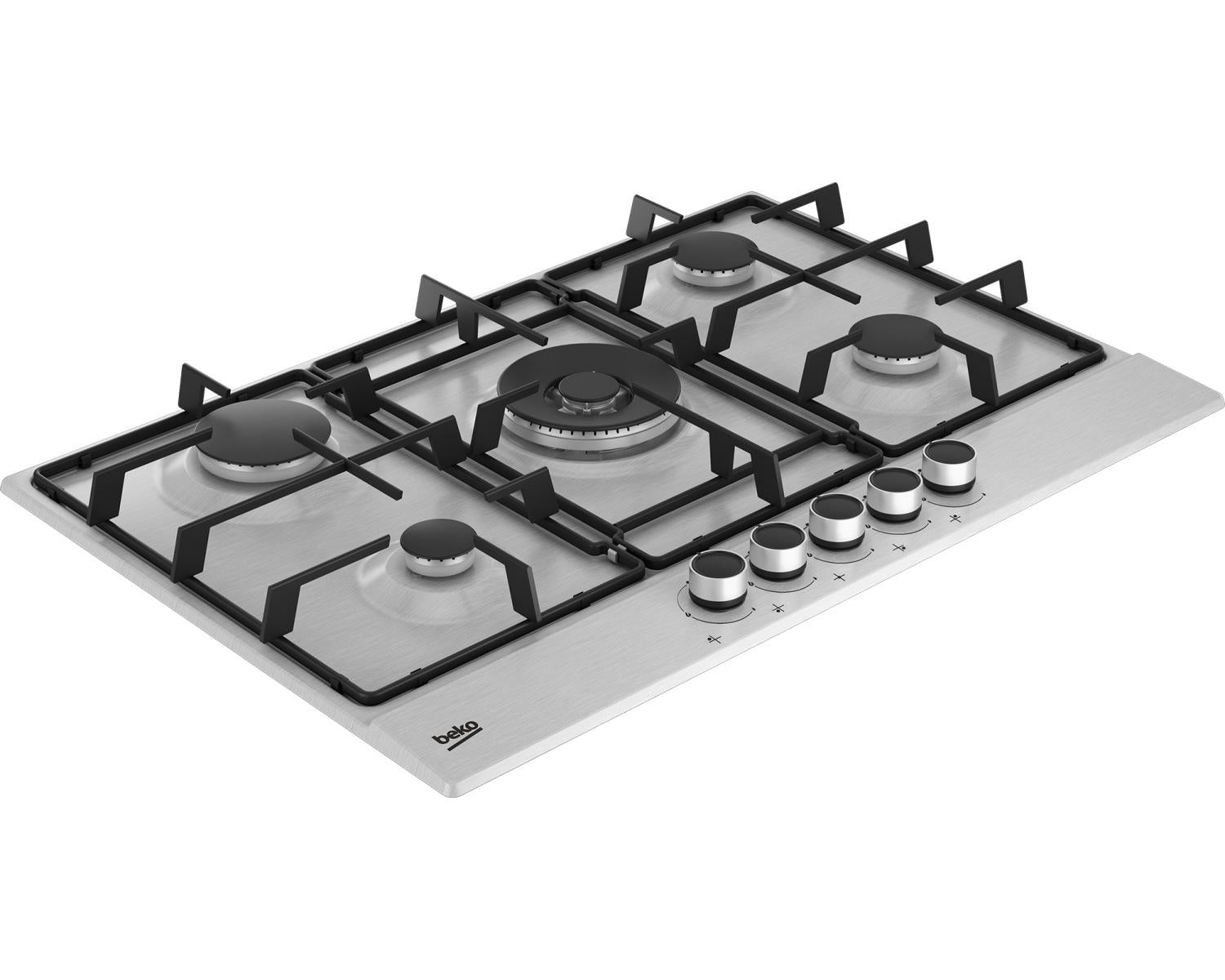 Beko HIAW75223SXE Acciaio inox Da incasso 75 cm Gas 5 Fornelli