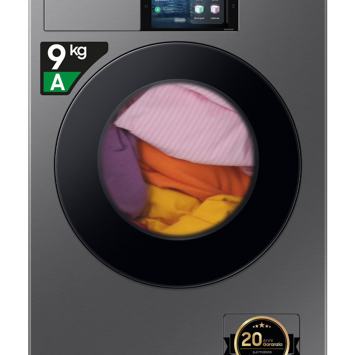 Samsung WF90F09C4SU3 lavatrice Caricamento frontale 9 kg 1400 Giri/min Argento