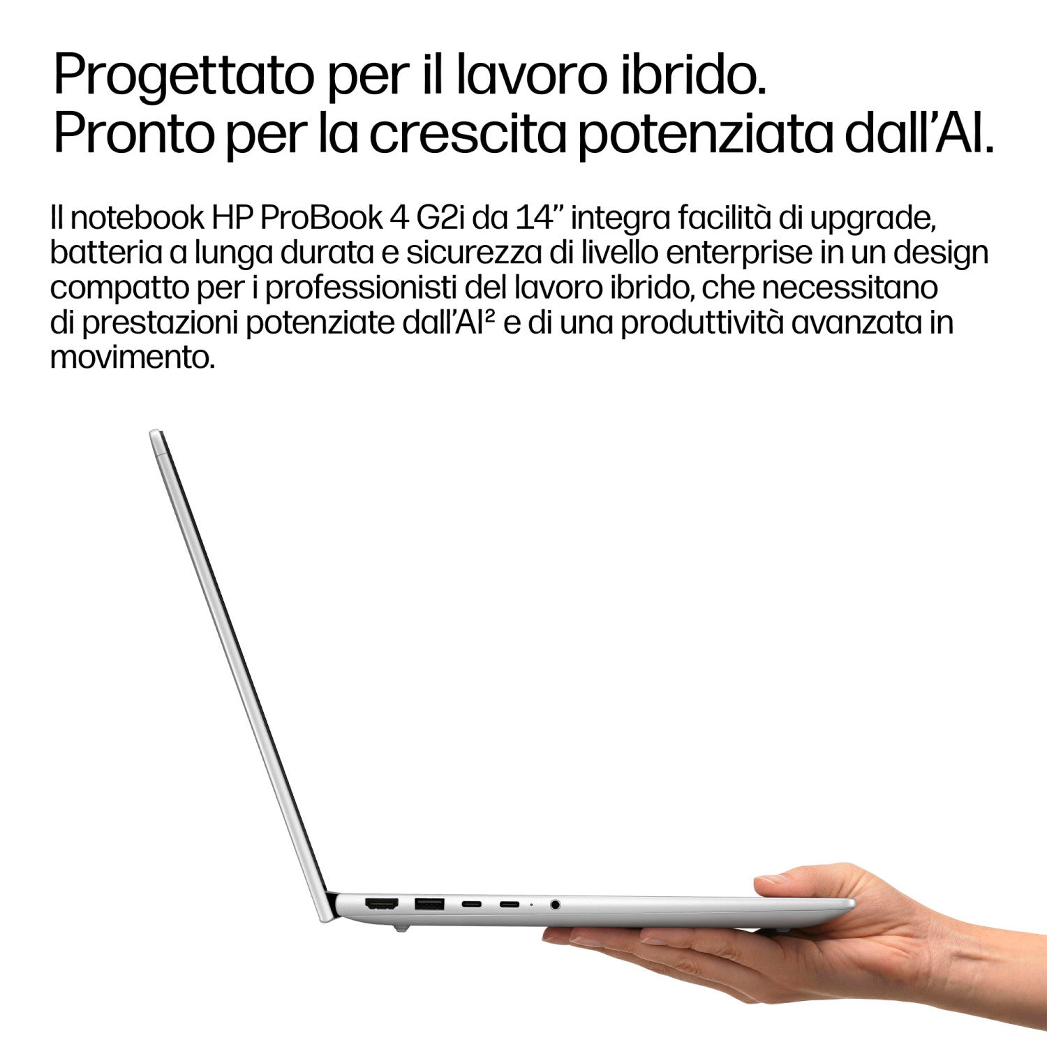 HP DQ6M8AT laptop Intel Core 5 Computer portatile 35,6 cm (14") WUXGA 16 GB LPDDR5x-SDRAM 512 GB SSD Wi-Fi 7 (802.11be) Windows 11 Pro AI PC Argento