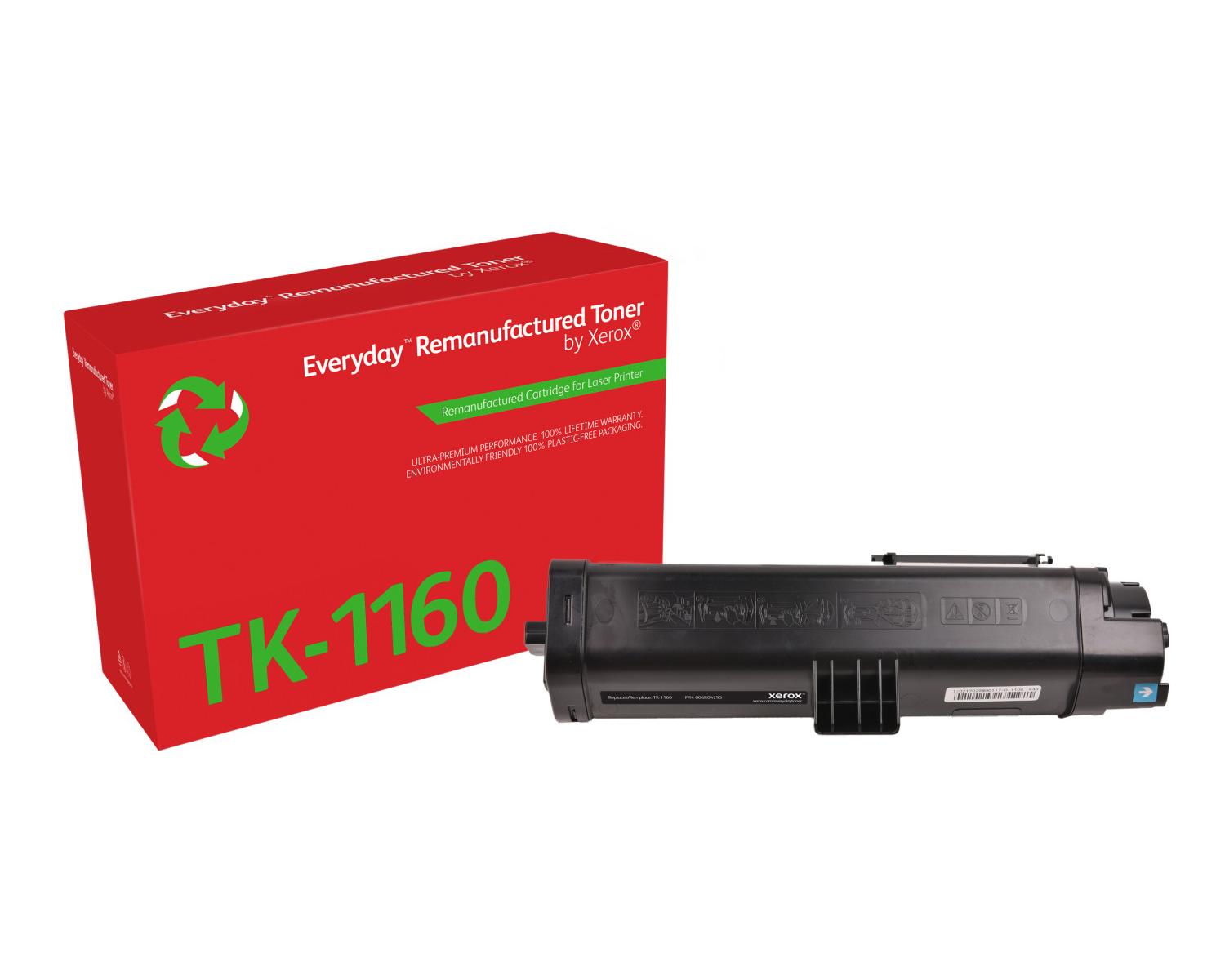 Everyday Rigenerato Toner di Xerox Nero compatibile con Kyocera TK-1160 Capacità standard