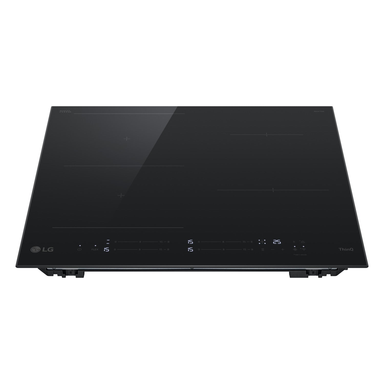 LG CBIZ2435B Piano cottura induzione 60cm, 7,4kW con limitatore, 4 zone, 1 flex, Wi-Fi