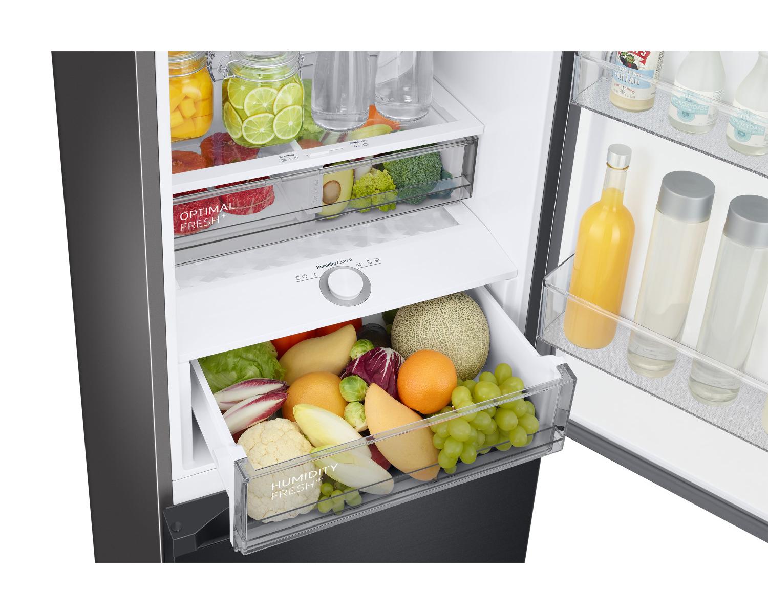 Samsung RB38A7B6BB1 frigorifero Combinato BESPOKE Libera installazione con congelatoreE 2m 390 L con rivestimento in acciaio inox Classe B