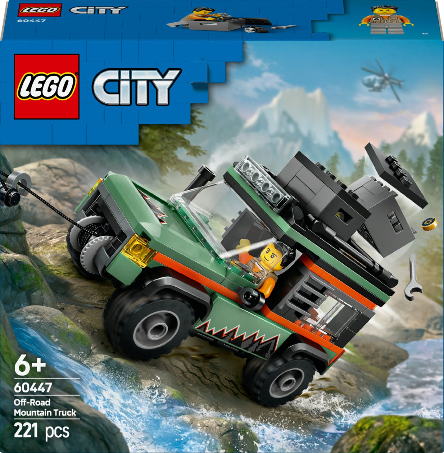 LEGO City Fuoristrada 4x4 di Montagna 60447 Set da Costruzione 6 Anni 221 Pezzi