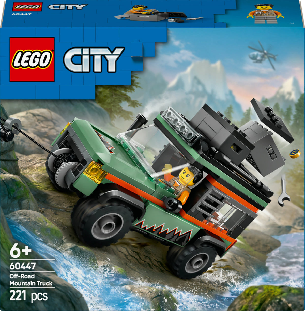 LEGO City Fuoristrada 4x4 di Montagna 60447 Set da Costruzione 6 Anni 221 Pezzi