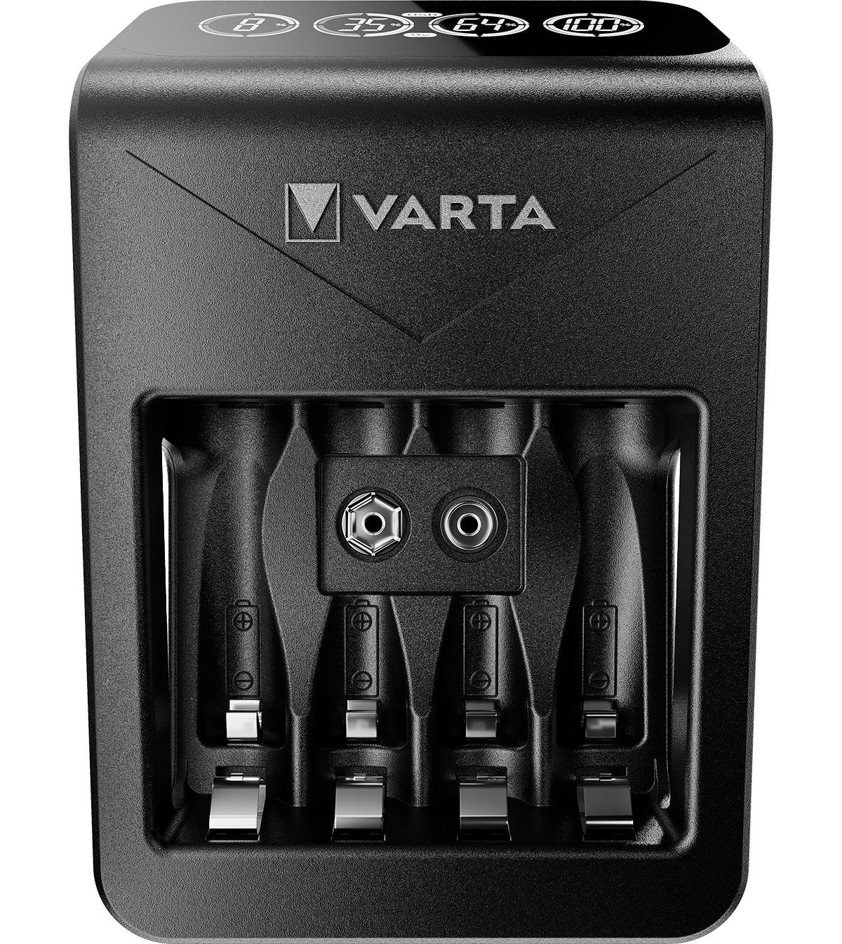 Varta LCD Plug charger AA e AAA Batterie ricaricabili NiMH incl. 4x AA 2100 mAh accu nero