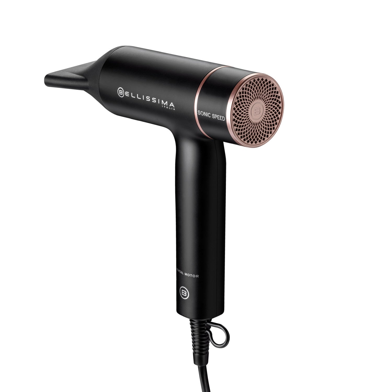 Bellissima Imetec Sonic Speed Asciugacapelli, Motore Digitale ad alta velocità 110.000 giri/min, ultraleggero solo 320 g, con tecnologia Tecnologia Ion Ceramic Hi-Pro, ioni, 3 velocità, 3 temperature, posizione aria fredda, Controllo Digitale del cal...