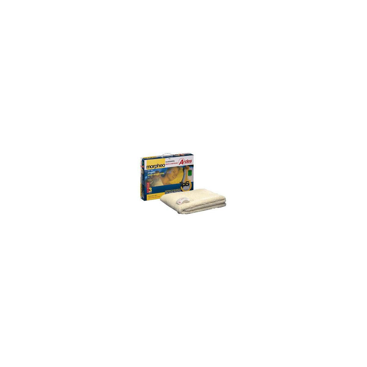 Ardes Morpheo 411 Scaldaletto Singolo Elettrico Commutatore a Due Temperature 60 W Beige Pura Lana