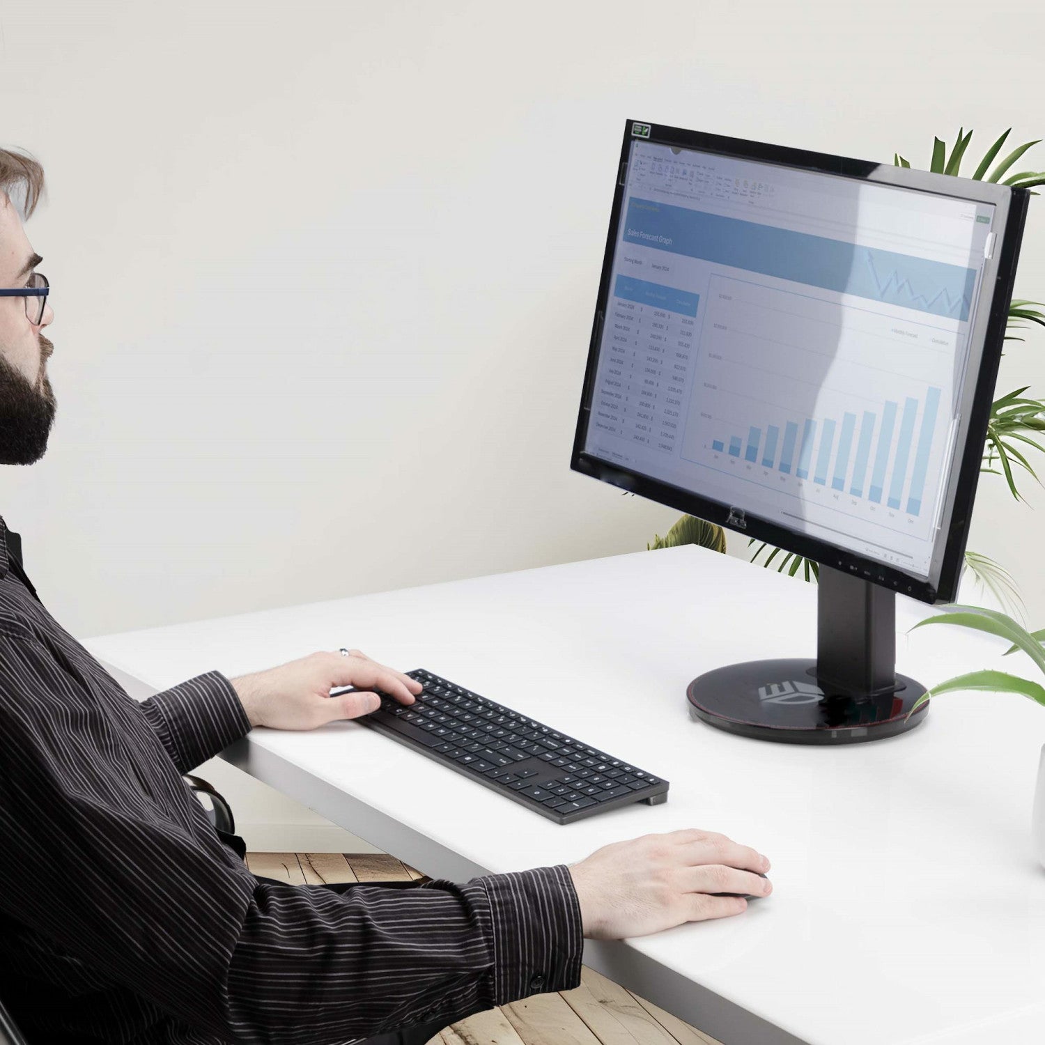 StarTech.com Filtro anti luce blu da 24pollici filtro per schermo anti luce blu per monitor da 24 pollici riduce l'affaticamento degli occhi doppia opzione di montaggio conforme a TAA