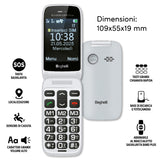 Beghelli 9201N cellulare 7,11 cm (2.8") 100 g Argento Telefono per anziani