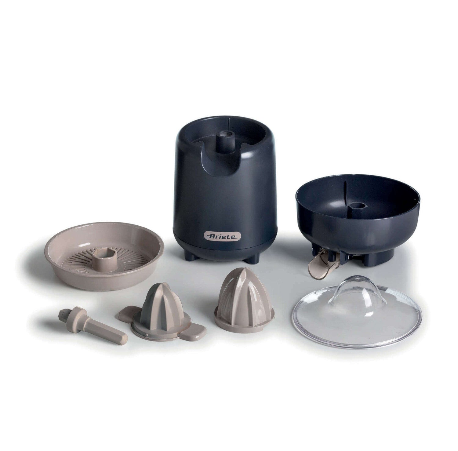 Ariete 417 Spremiagrumi Breakfast, 40W, 2 coni di spremitura, Coperchio di protezione, Beccuccio antigoccia, Rotazione a destra e a sinistra, Piedini antiscivolo, Dark Sahara Grey