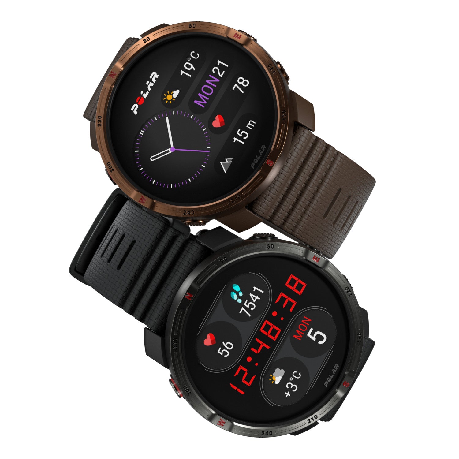 Polar Grit X2 3,25 cm (1.28") AMOLED 44.7 mm Digitale 416 x 416 Pixel Touch screen Nero GPS (satellitare)