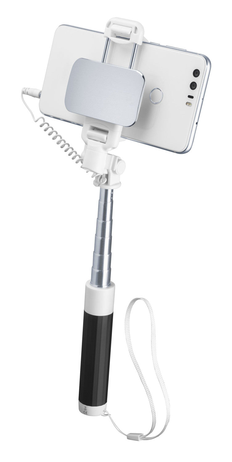 Cellularline Total View - Universale Asta per selfie con specchio girevole