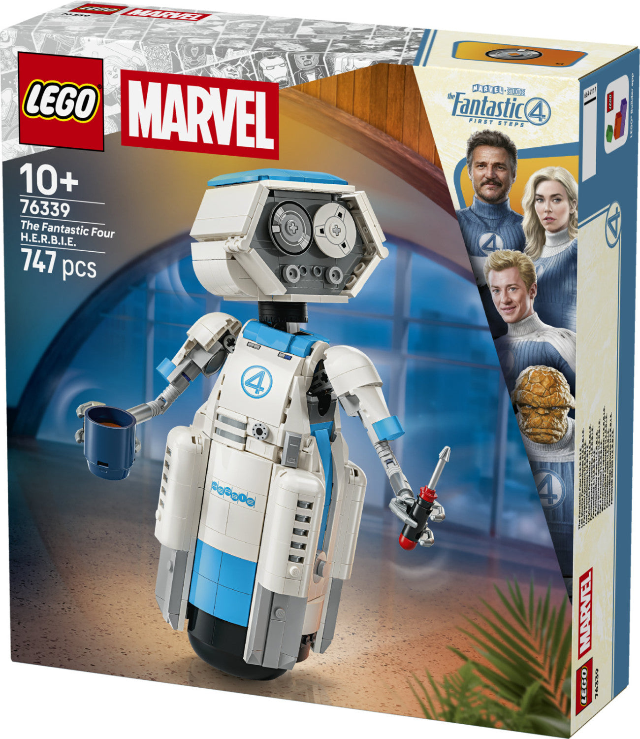 LEGO Marvel 76339 I Fantastici Quattro H.E.R.B.I.E. Action Figure di Robot Set da Costruzione 747 Pezzi 10