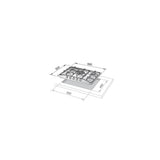 De Longhi FFT 57 ASV Piano Cottura Da Incasso 68 cm Gas 5 Fornelli Rame