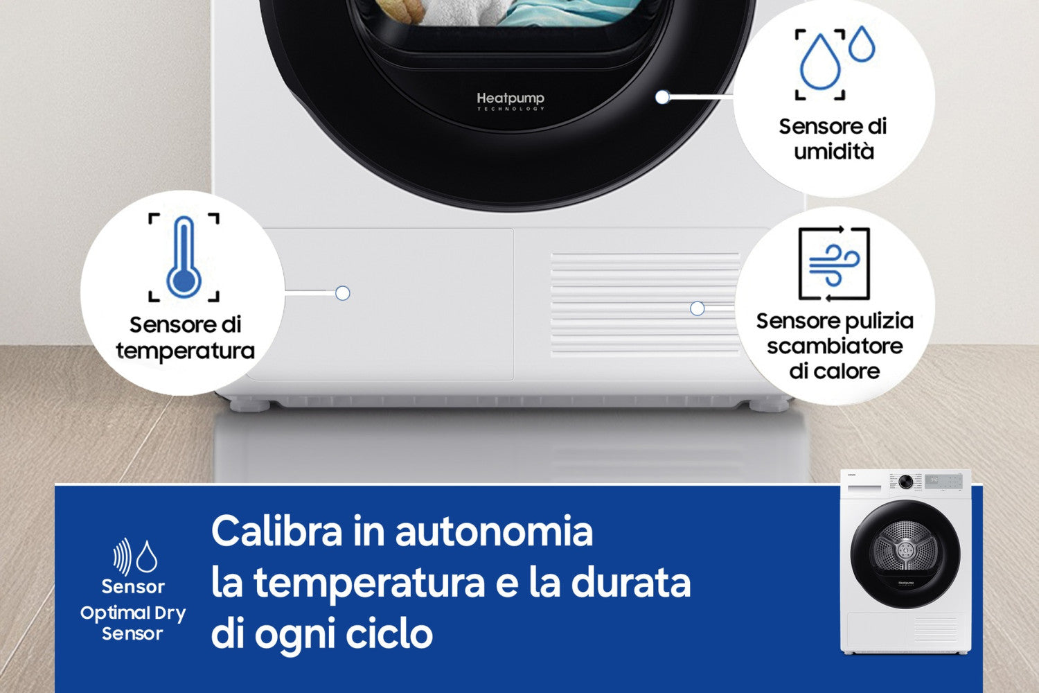 Samsung Asciugatrice Crystal EcoDry 8 Kg DV80DG52B0AHET
