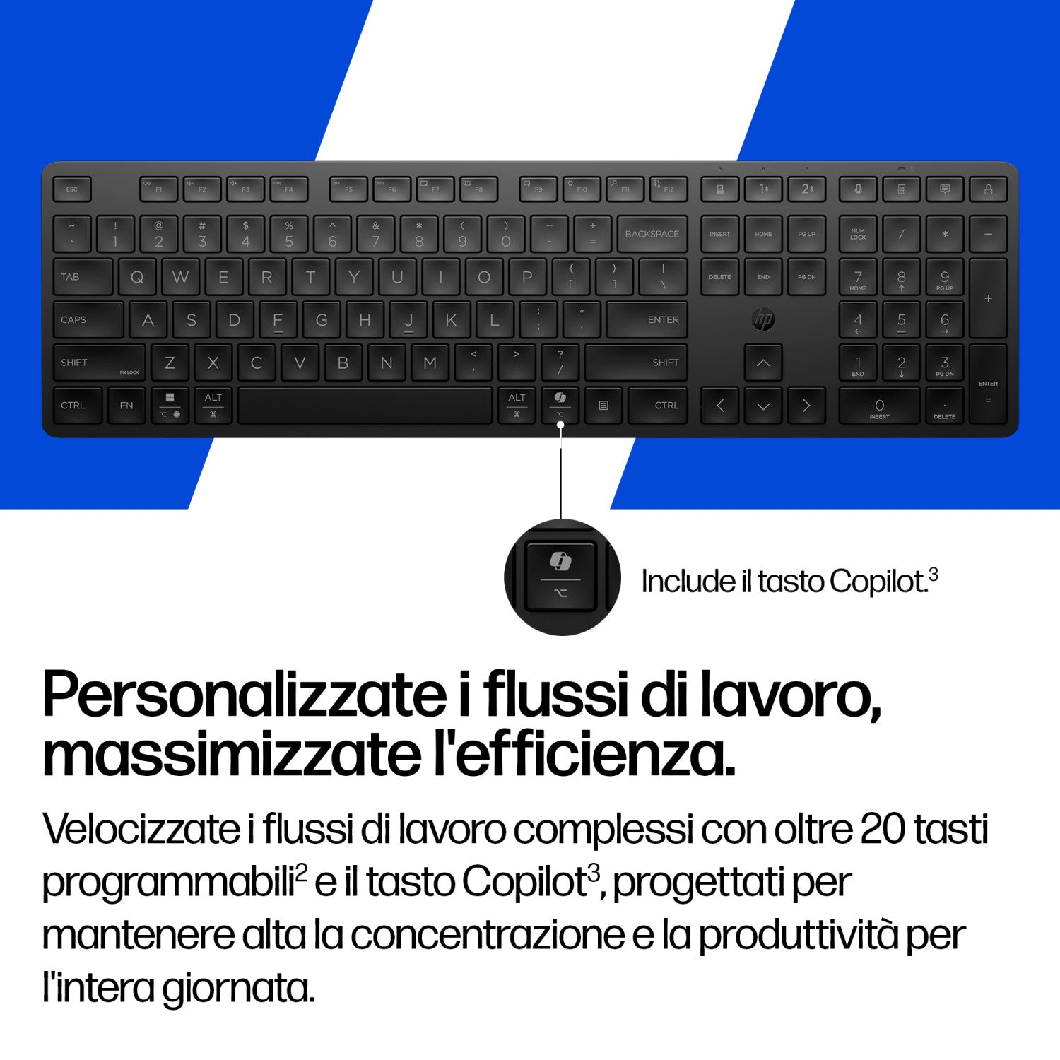 HP Tastiera 490K multi-dispositivo e dual-mode