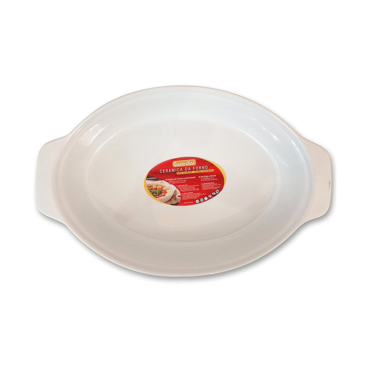 Guardini Pirofila Da Forno Ovale In Ceramica 30x18 Cm Bianco