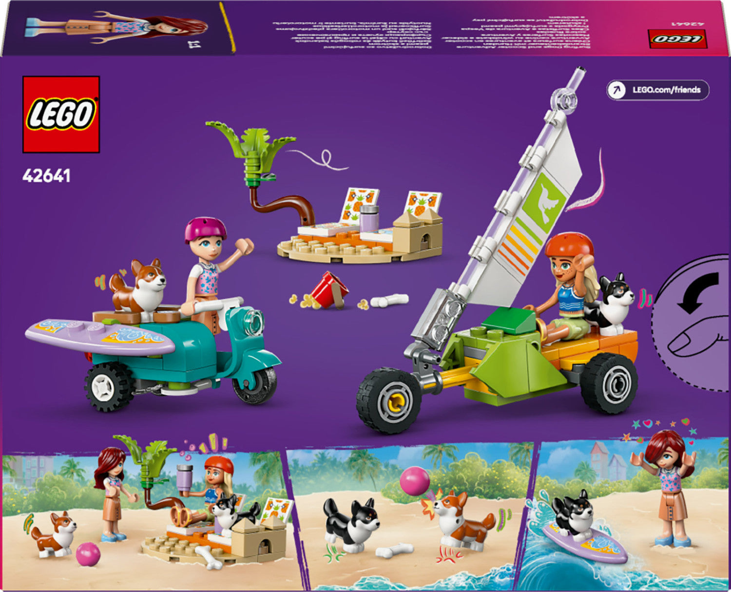 LEGO Friends Avventure Canine Su Windskate E Sidecar 42641