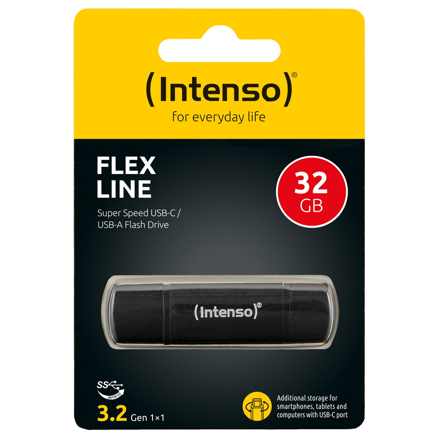 Intenso 3544480 unità flash USB 32 GB USB Type-A / USB Type-C 3.2 Gen 1 (3.1 Gen 1) Nero