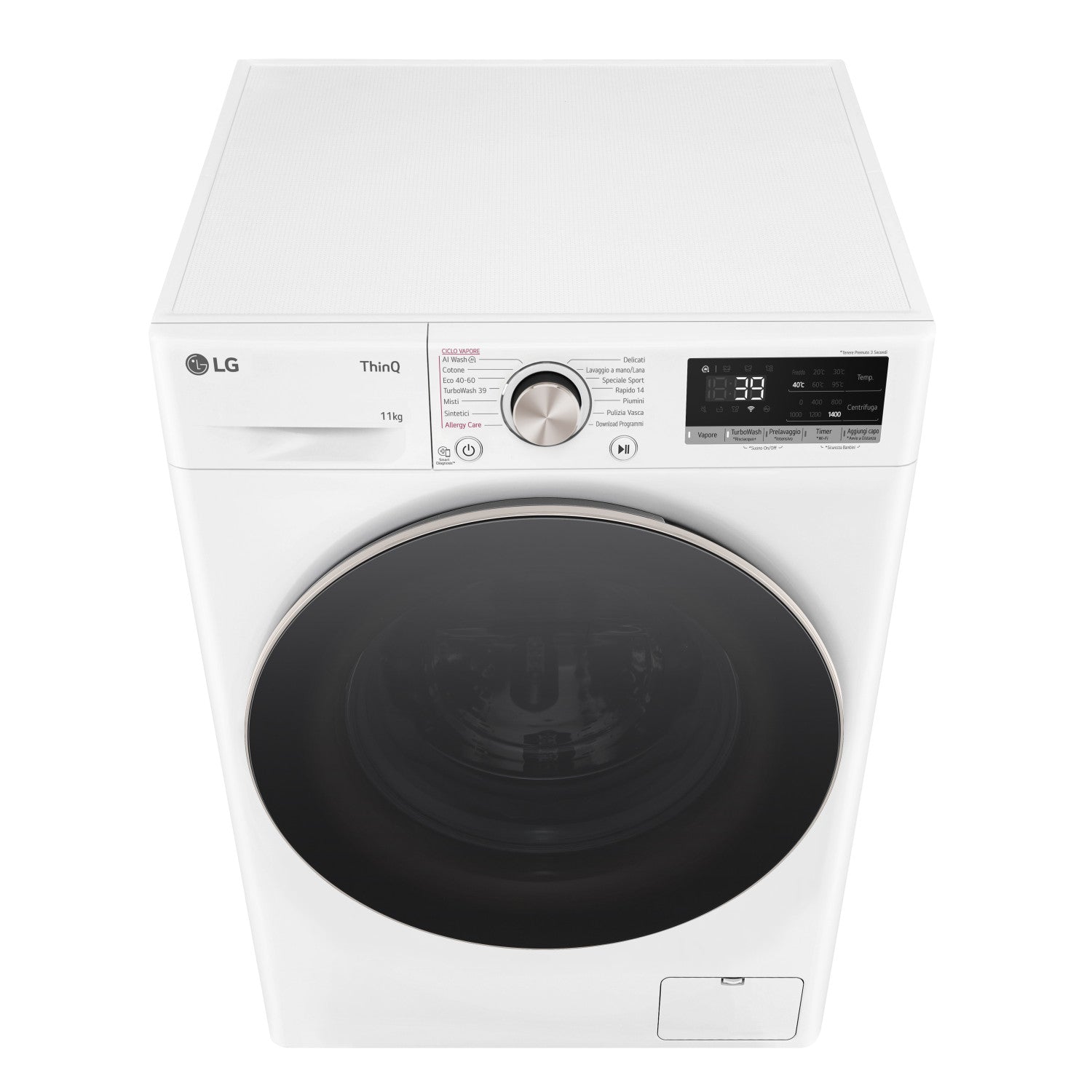 LG F4R7011TSWG Lavatrice 11kg AI DD Classe A 1400 giri TurboWash Vapore Bianco