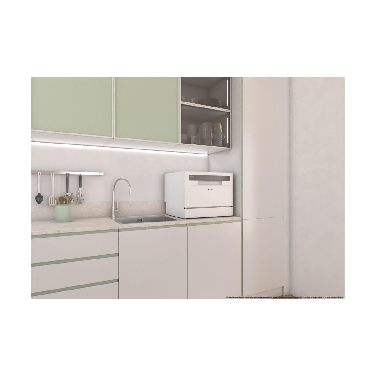 Candy Rapido' CP 6E51LW Lavastoviglie Libera Installazione 6 Coperti Classe E
