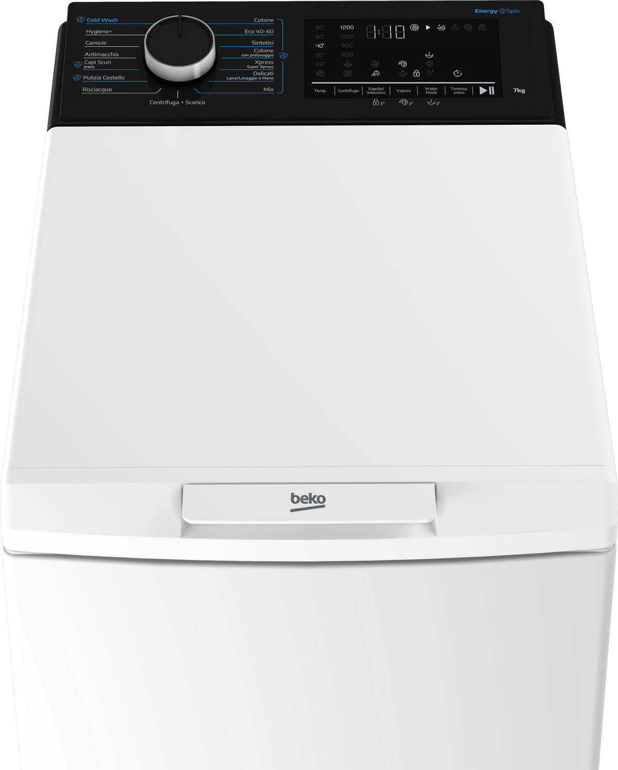 Beko b100 BTLSPIN 76DB IT lavatrice Caricamento dall'alto 7 kg 1200 Giri/min Bianco