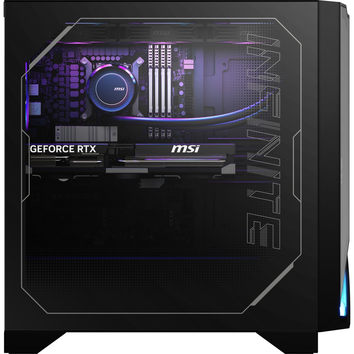 MSI MPG Infinite X3 AI 2NVV7-1032EU Intel Core Ultra 7 270K Plus 32 GB DDR5-SDRAM 1 TB SSD NVIDIA GeForce RTX 5080 Windows 11 Home Desktop PC Nero