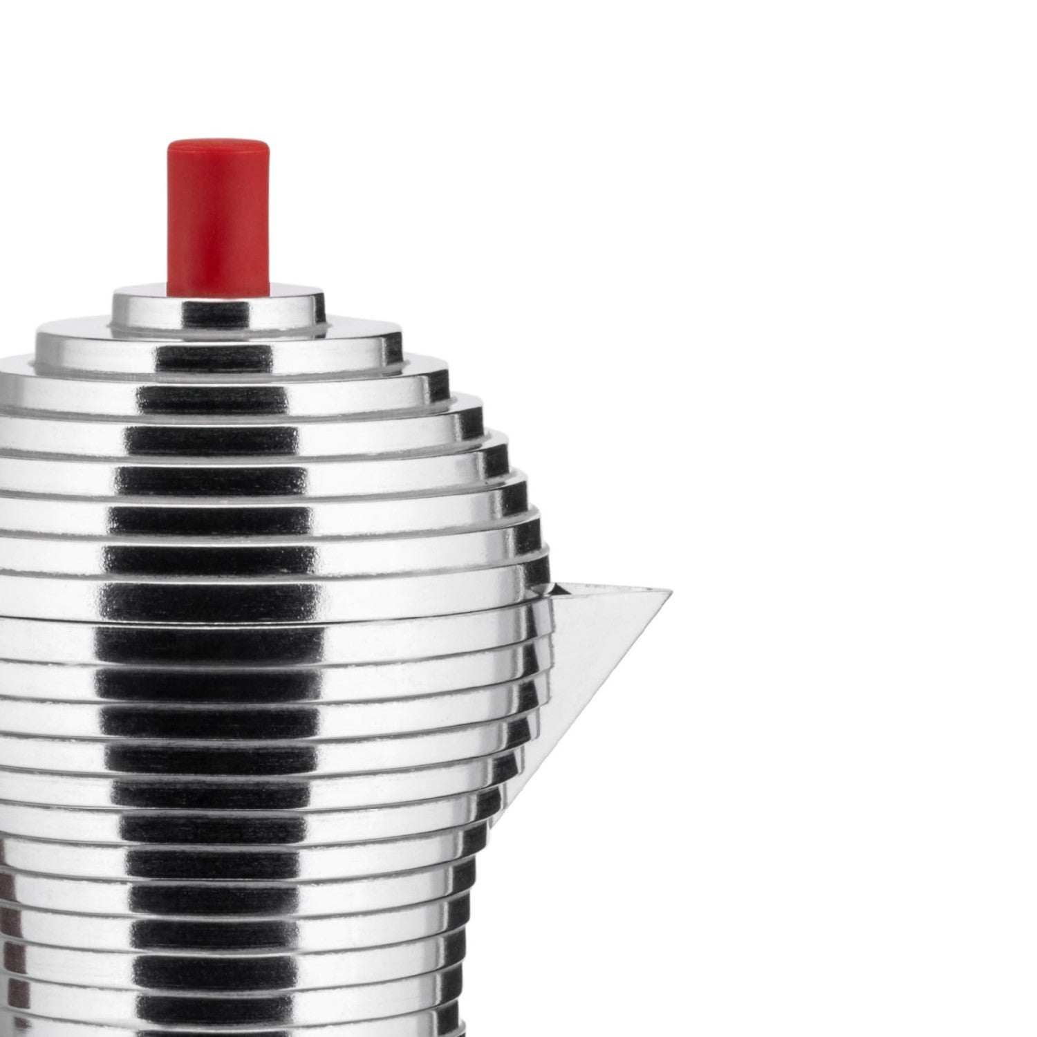Alessi Pulcina Caffettiera Espresso MDL02/1 R, Alluminio, 1 Tazza, Rosso