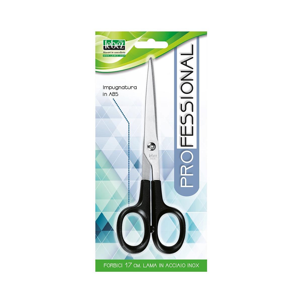 Lebez 4329 Forbici per attività manuali, Forbici da ufficio, Universale Taglio a zig zag Nero, Acciaio inox