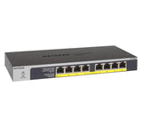 NETGEAR GS108LP Non gestito Gigabit Ethernet (10/100/1000) Supporto Power over Ethernet (PoE) 1U Nero, Grigio