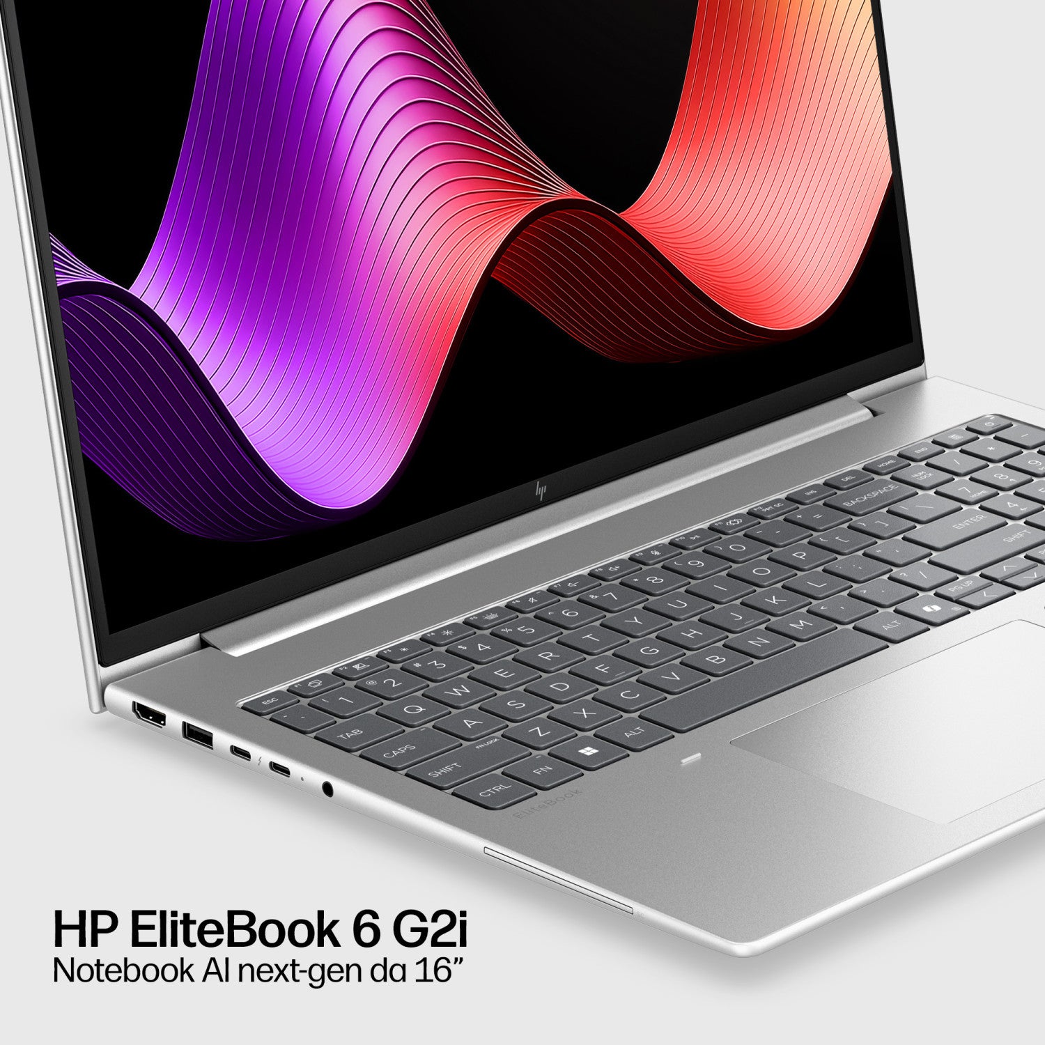 HP EliteBook 6 G2i 16 Next Gen AI PC Wolf Pro Security Edition Intel Core Ultra 5 325 Computer portatile 40,6 cm (16pollici) WUXGA 24 GB DDR5-SDRAM 512 GB SSD Wi-Fi 7 (802.11be) Windows 11 Pro Argento