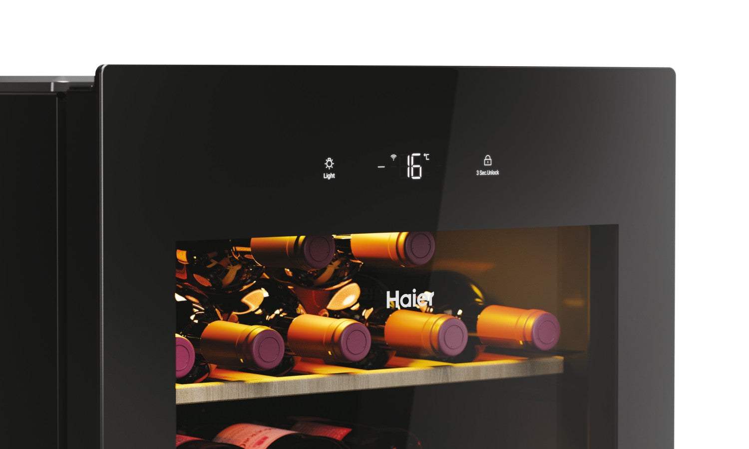 Haier Wine Bank 50 Series 3 HWS34GGH1 Cantinetta vino con compressore Libera installazione Nero 34 bottiglie Venduto come Grado B 6930265340600