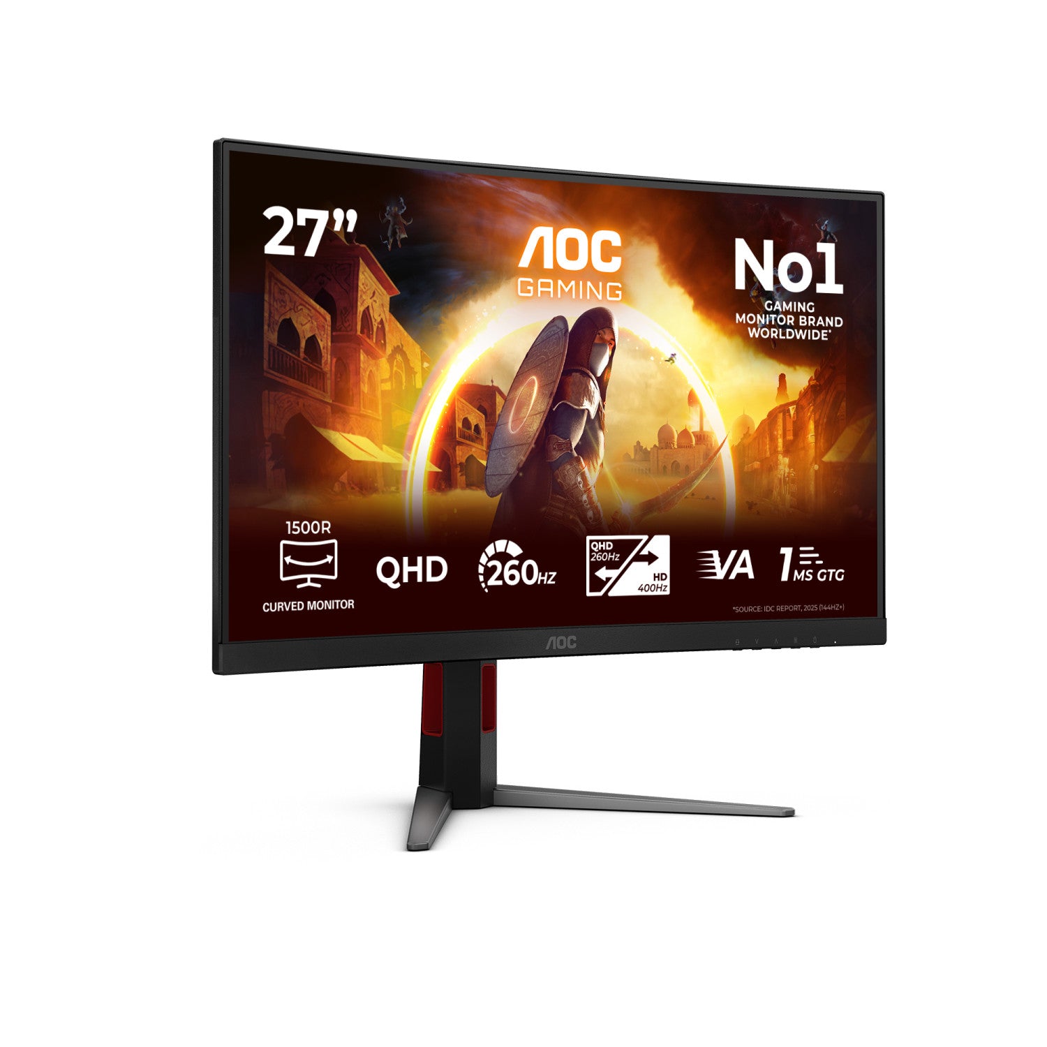 AOC G4 Gaming Monitor PC 68,6 cm (27pollici) 2560 x 1440 Pixel Nero, Rosso