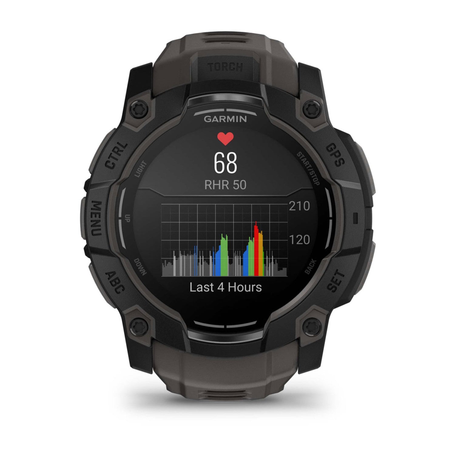 Garmin Instinct 3 AMOLED 3,3 cm (1.3 pollici) 50 mm Digitale 416 x 416 Pixel Touch screen Nero GPS (satellitare)