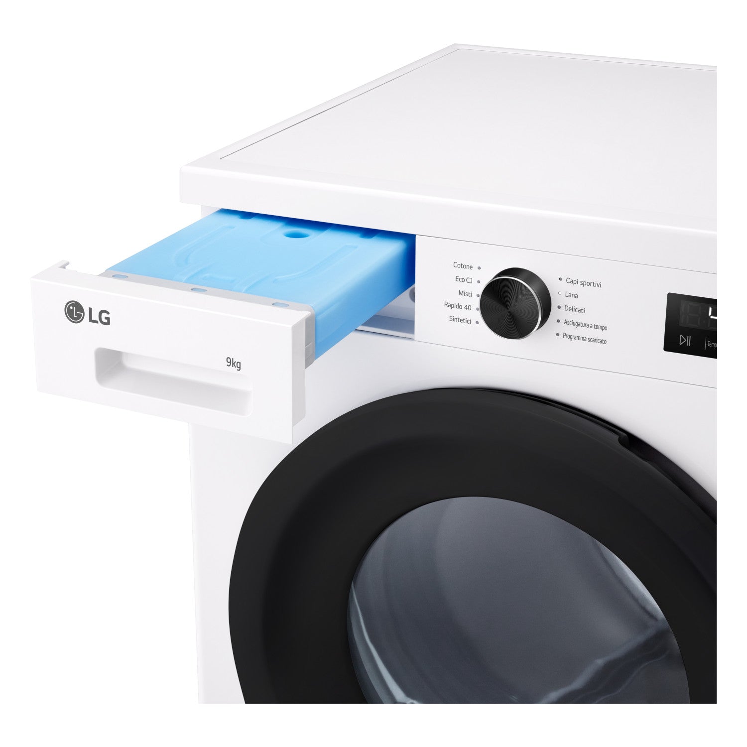 LG RNX1009NWK asciugatrice Libera installazione Caricamento frontale 9 kg Bianco
