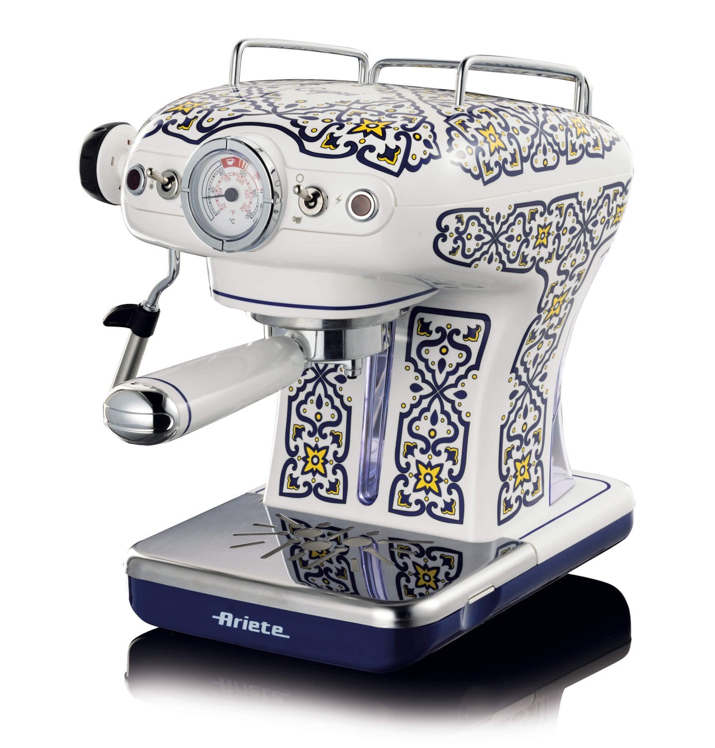 Ariete 1389 Macchina da caffè Capri, 850W, Capacità serbatoio 0,9L, Filtro à½ tazze, Vassoio raccogli goccia, Cappuccinatore