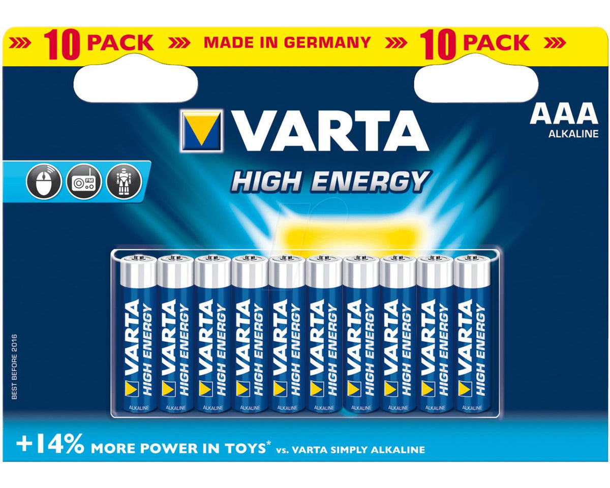 Varta HIGH ENERGY AAA Batteria monouso Mini Stilo AAA Alcalino